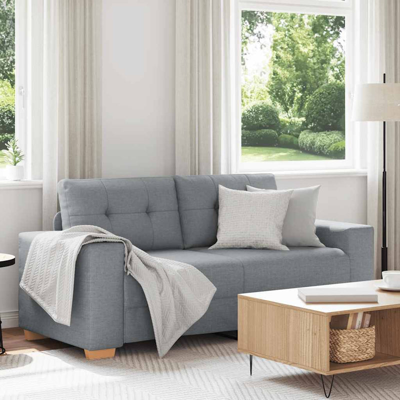 vidaXL világosszürke szövet loveseat kanapé 140 cm