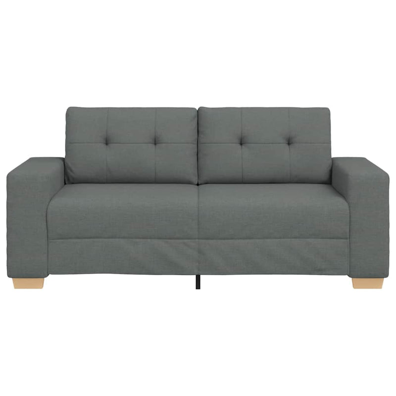 vidaXL sötétszürke szövet loveseat kanapé 140 cm