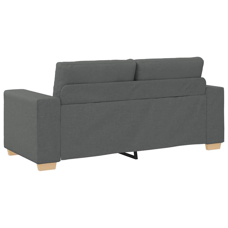 vidaXL sötétszürke szövet loveseat kanapé 140 cm