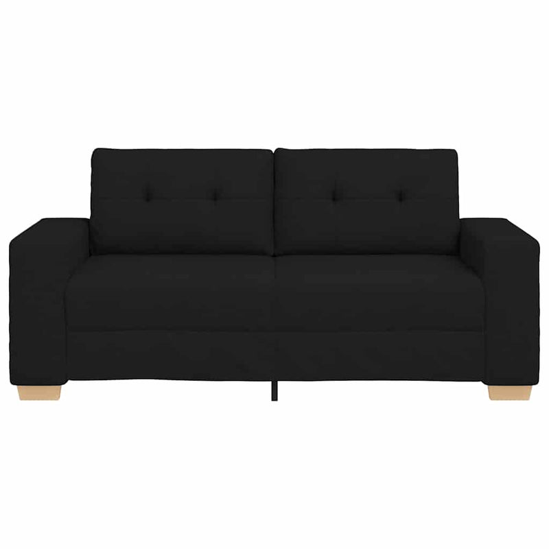 vidaXL fekete szövet loveseat kanapé 140 cm