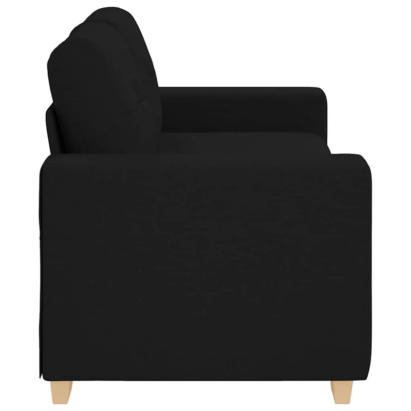 vidaXL fekete szövet loveseat kanapé 140 cm