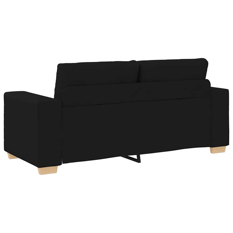 vidaXL fekete szövet loveseat kanapé 140 cm