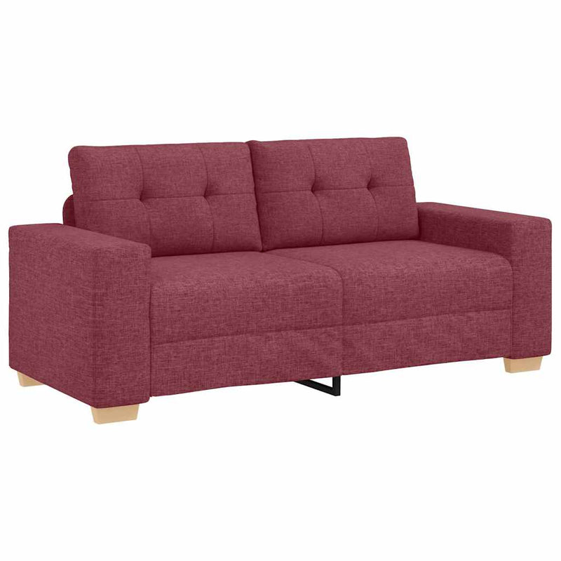 vidaXL borvörös szövet loveseat kanapé 140 cm