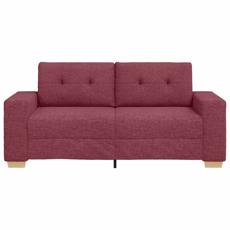 vidaXL borvörös szövet loveseat kanapé 140 cm