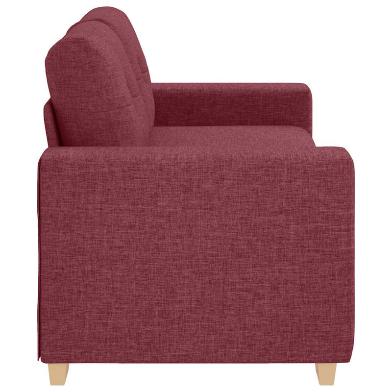 vidaXL borvörös szövet loveseat kanapé 140 cm