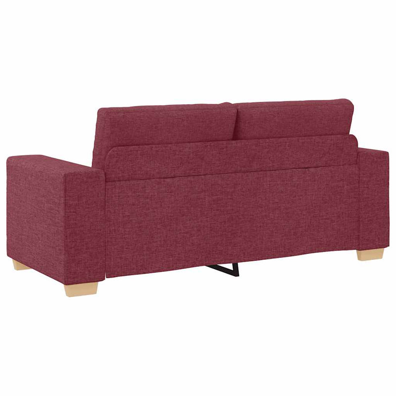 vidaXL borvörös szövet loveseat kanapé 140 cm