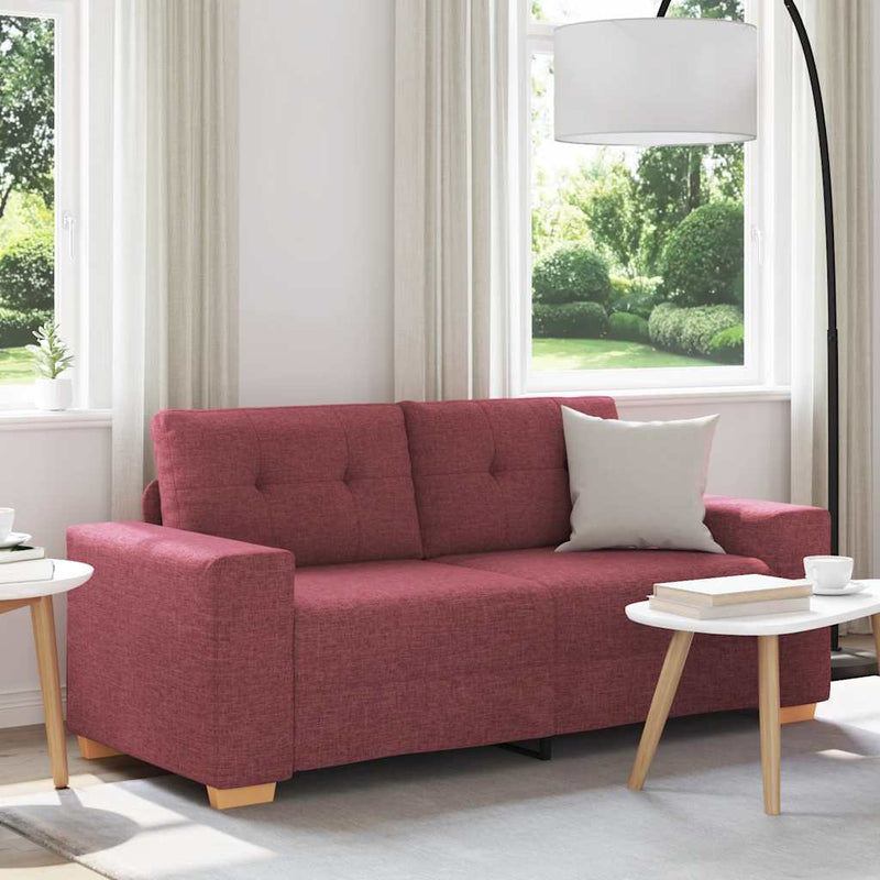 vidaXL borvörös szövet loveseat kanapé 140 cm