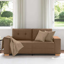 vidaXL barna szövet loveseat kanapé 180x77x82 cm