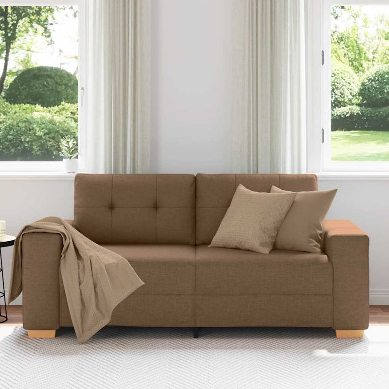 vidaXL barna szövet loveseat kanapé 140 cm