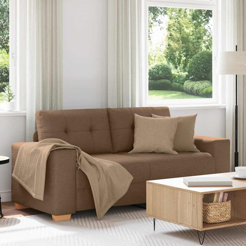 vidaXL barna szövet loveseat kanapé 140 cm