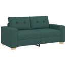 vidaXL sötétzöld szövet loveseat kanapé 180x77x82 cm