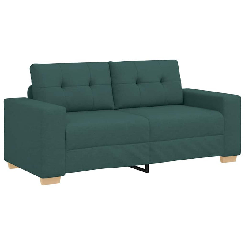vidaXL sötétzöld szövet loveseat kanapé 140 cm