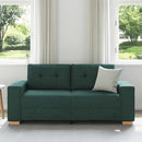 vidaXL sötétzöld szövet loveseat kanapé 180x77x82 cm