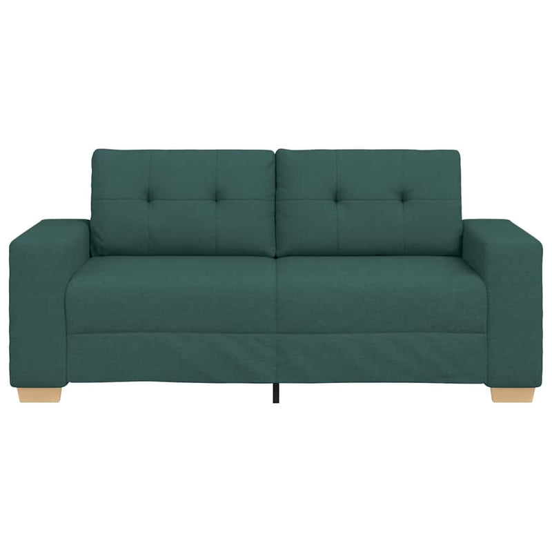 vidaXL sötétzöld szövet loveseat kanapé 140 cm