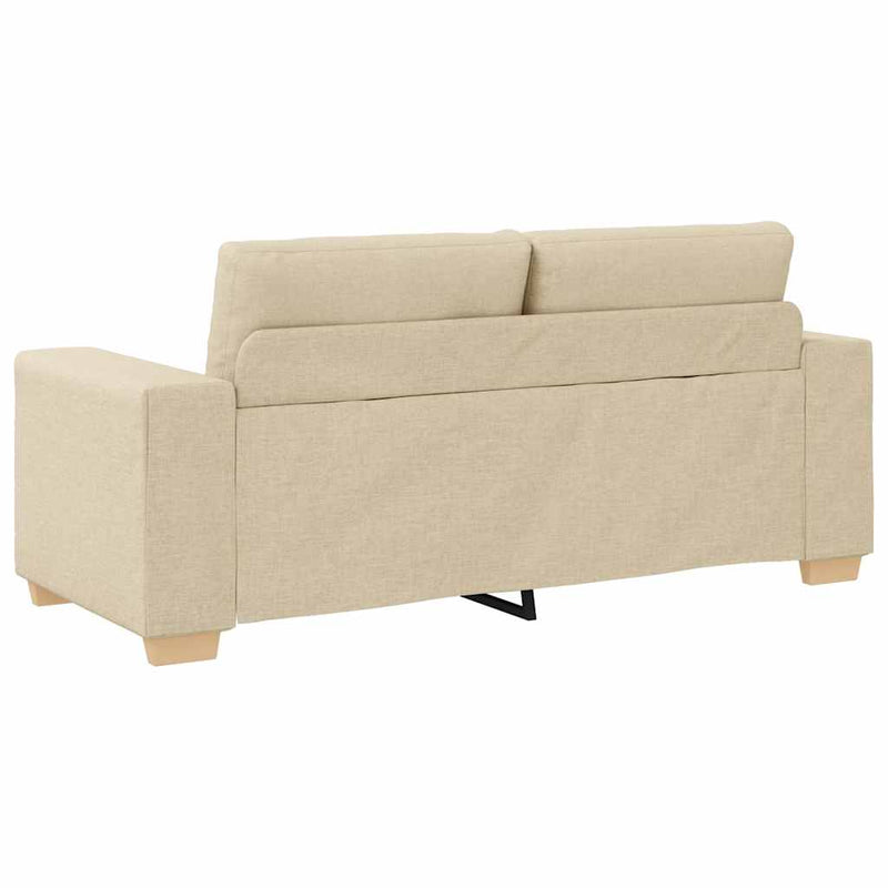vidaXL krém szövet loveseat kanapé 140 cm