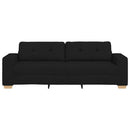 vidaXL 3 személyes fekete szövetkanapé 220 x 78 x 80 cm