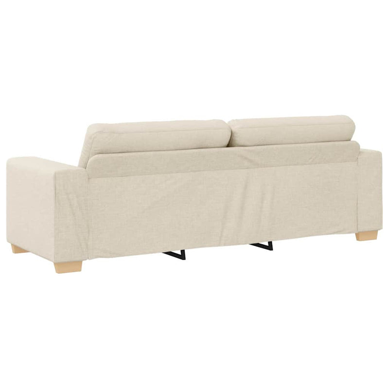 vidaXL Kanapé párnával párnával Bézs 220 x 78 x 84 cm Vászon