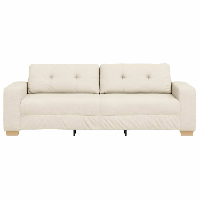 vidaXL Kanapé párnával párnával Bézs 220 x 78 x 84 cm Vászon