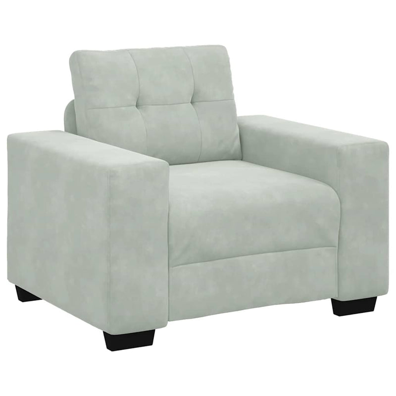vidaXL világosszürke bársony kanapéfotel 60 cm