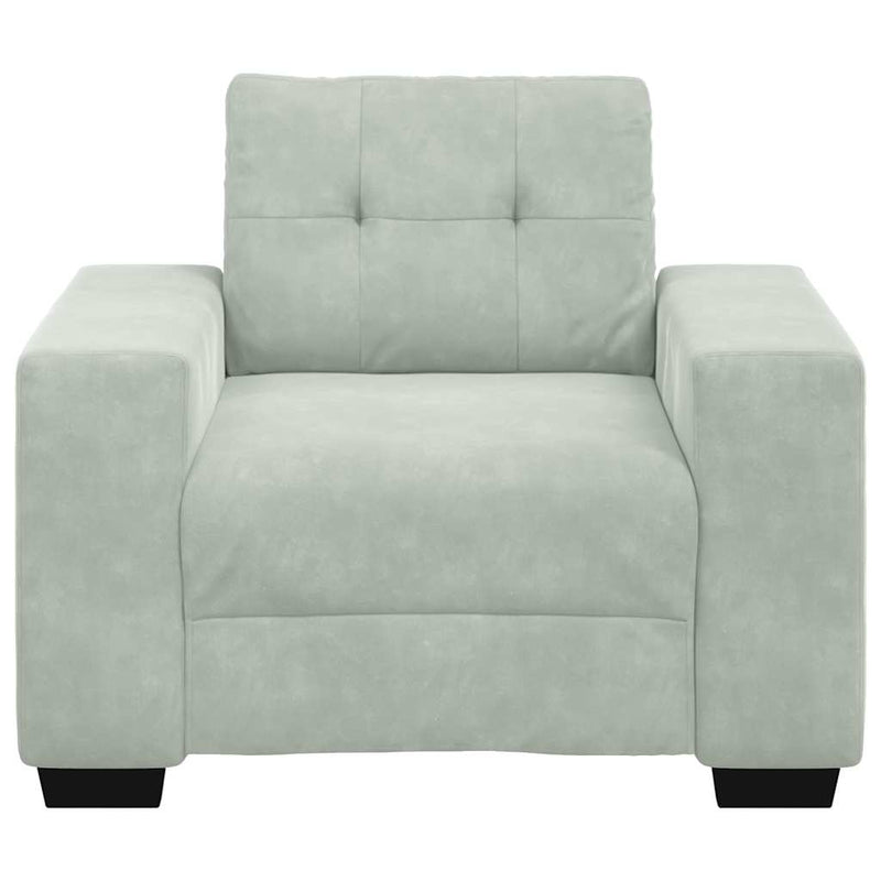 vidaXL világosszürke bársony kanapéfotel 60 cm