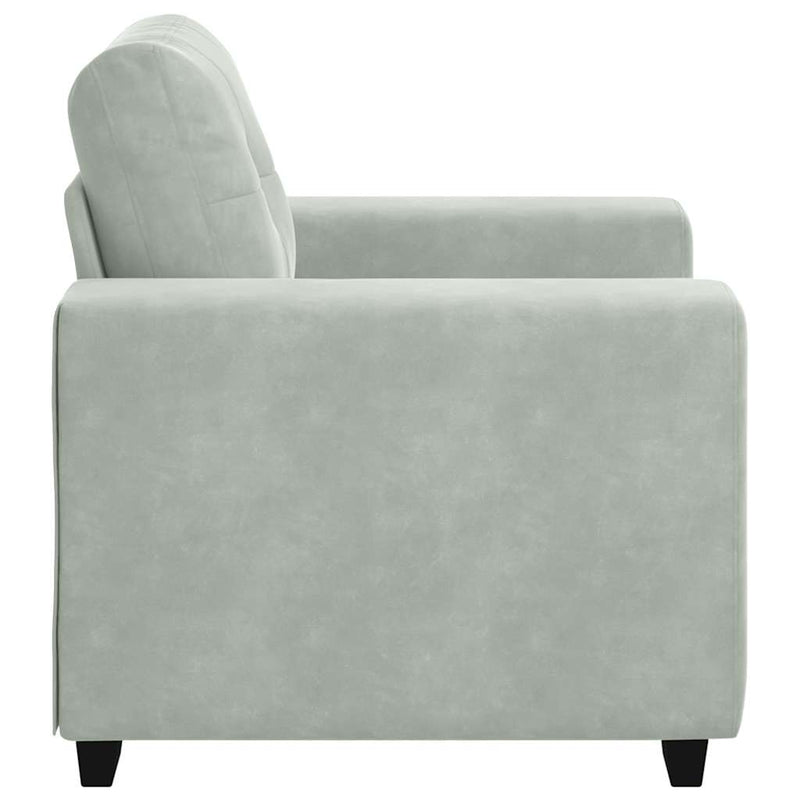 vidaXL világosszürke bársony kanapéfotel 60 cm
