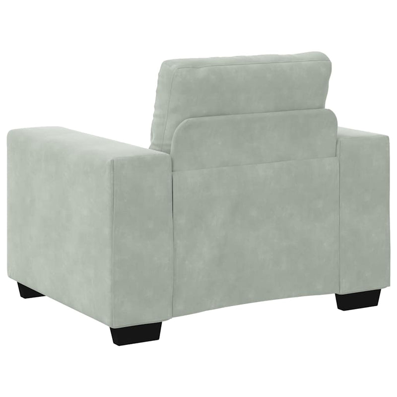 vidaXL világosszürke bársony kanapéfotel 60 cm