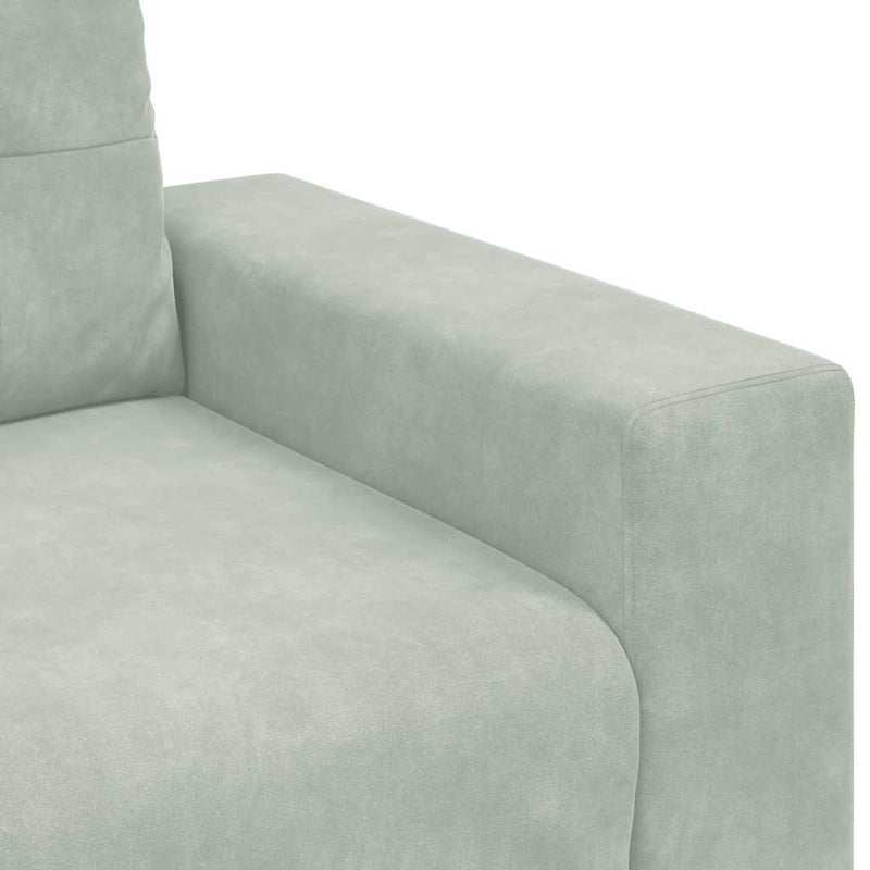 vidaXL világosszürke bársony kanapéfotel 60 cm