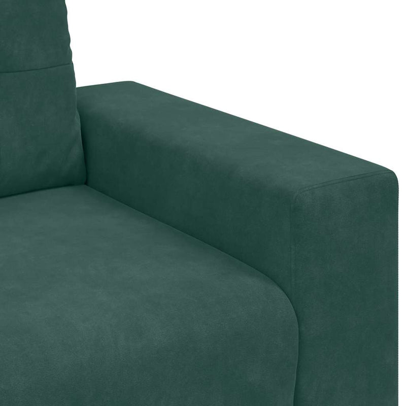 vidaXL sötétzöld bársony kanapéfotel 60 cm