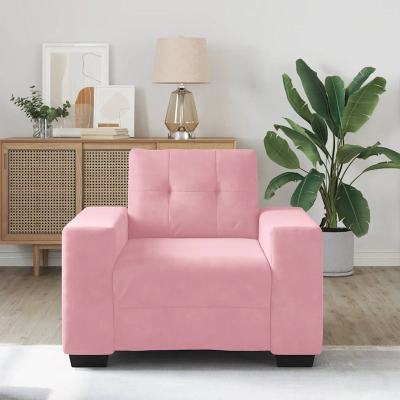 vidaXL rózsaszín bársony kanapéfotel 60 cm