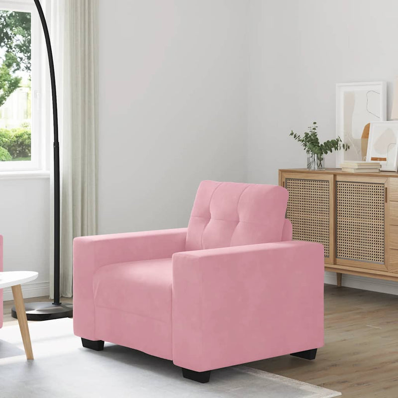 vidaXL rózsaszín bársony kanapéfotel 60 cm
