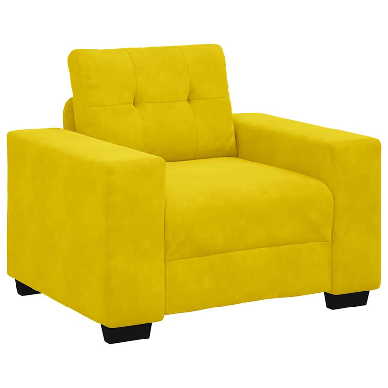 vidaXL sárga bársony kanapéfotel 60 cm