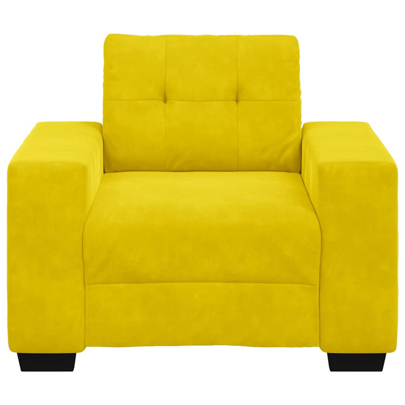vidaXL sárga bársony kanapéfotel 60 cm