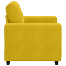 vidaXL sárga bársony kanapéfotel 100x78x80 cm