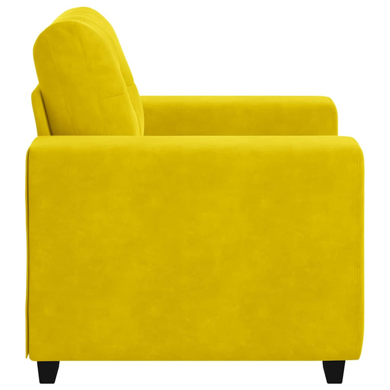 vidaXL sárga bársony kanapéfotel 60 cm