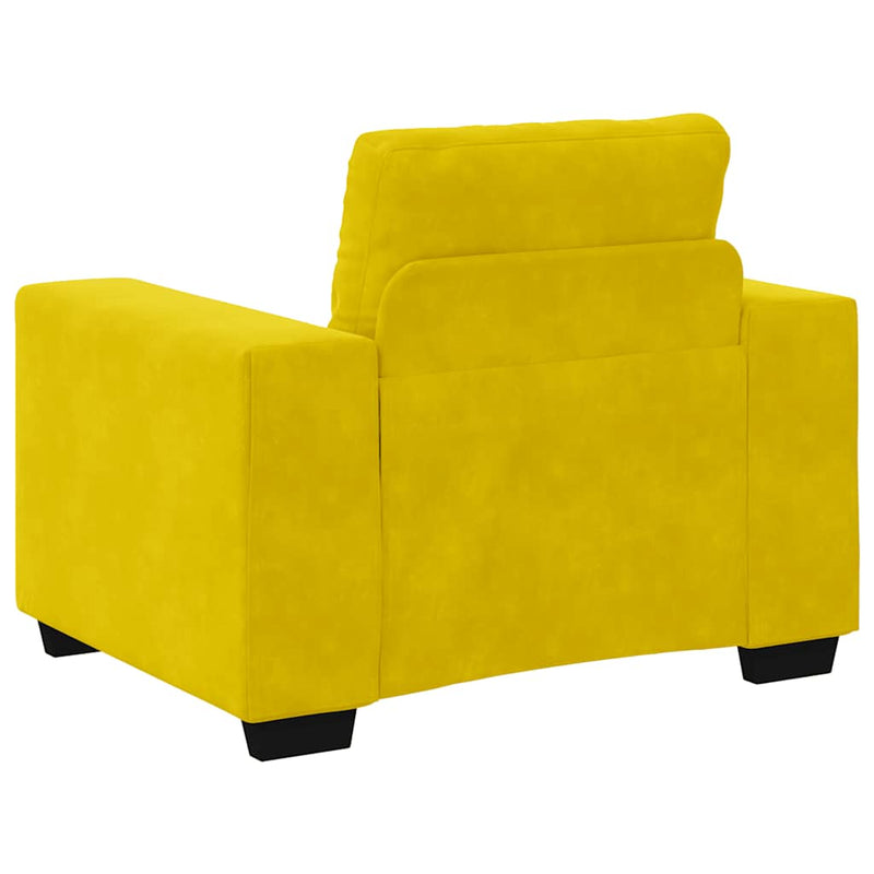 vidaXL sárga bársony kanapéfotel 60 cm