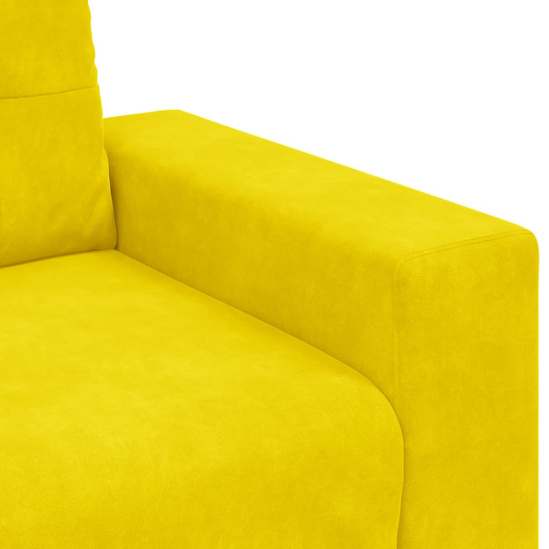 vidaXL sárga bársony kanapéfotel 60 cm