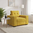vidaXL sárga bársony kanapéfotel 100x78x80 cm