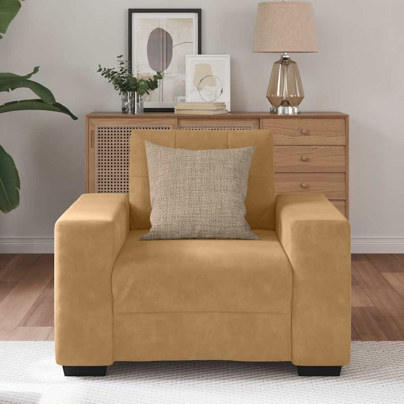 vidaXL barna bársony kanapéfotel 60 cm