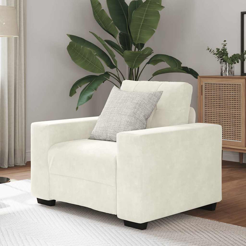 vidaXL krém bársony kanapéfotel 60 cm