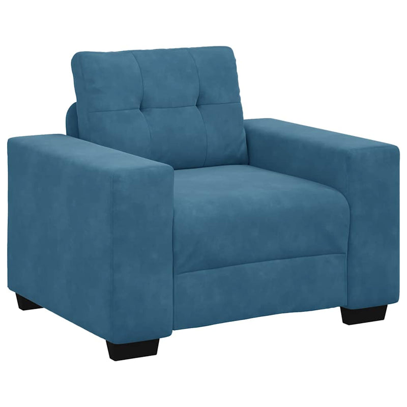 vidaXL kék bársony kanapéfotel 60 cm