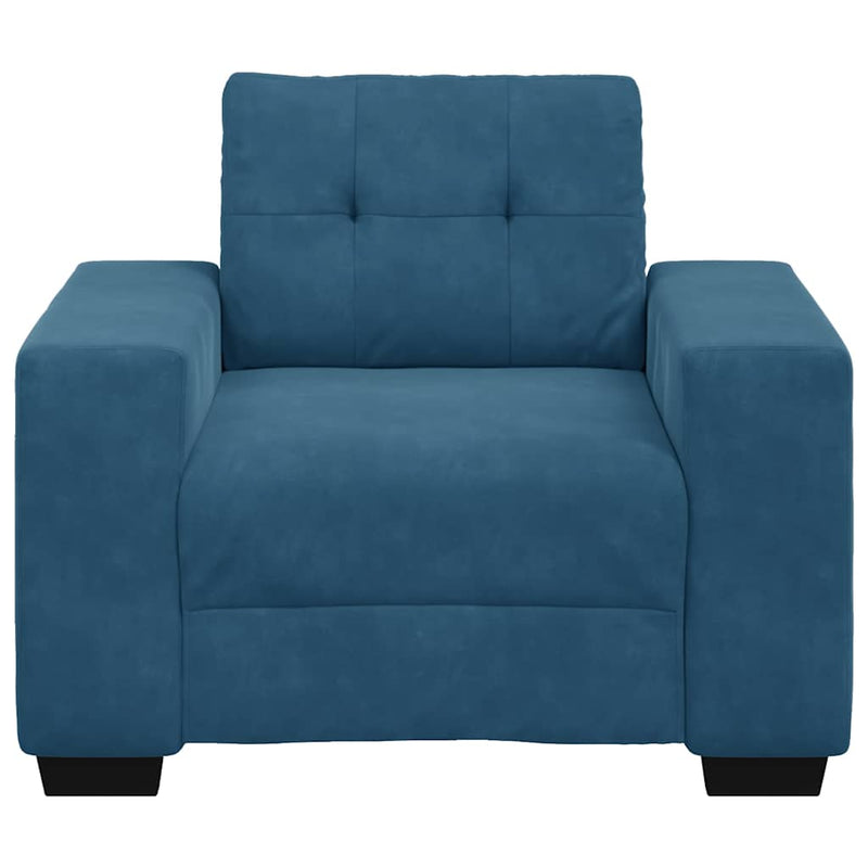 vidaXL kék bársony kanapéfotel 60 cm