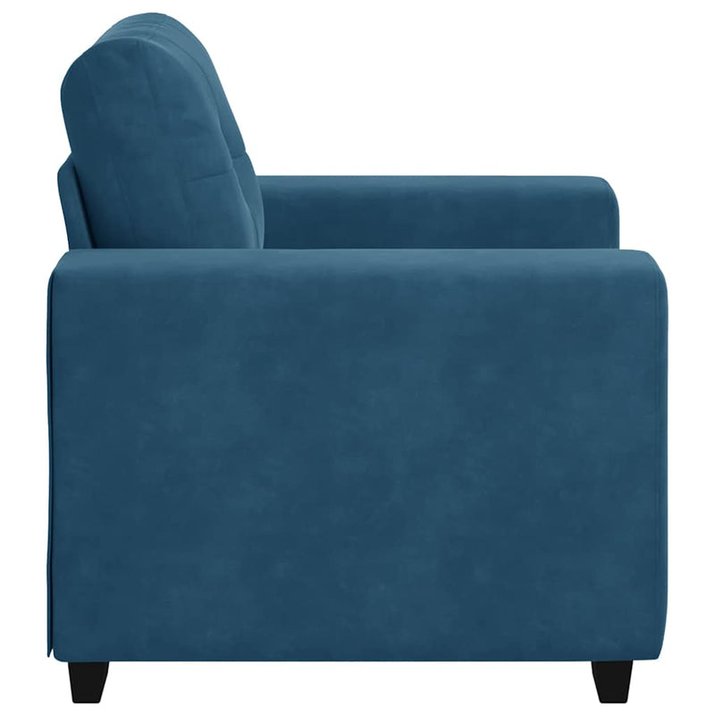 vidaXL kék bársony kanapéfotel 60 cm