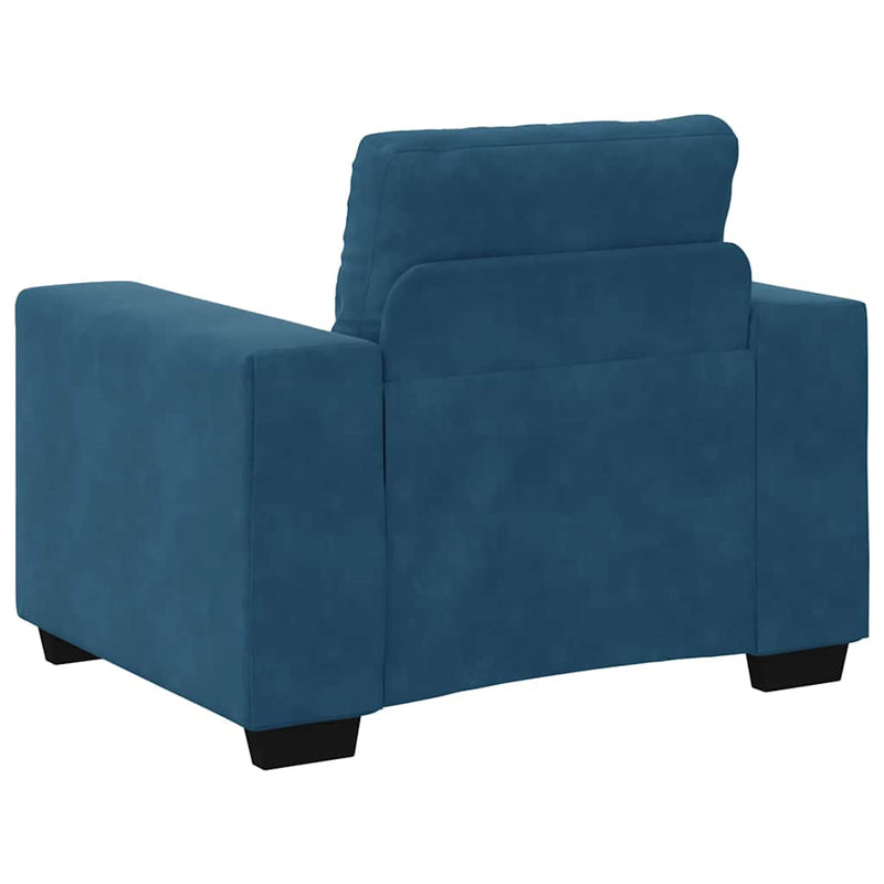 vidaXL kék bársony kanapéfotel 60 cm