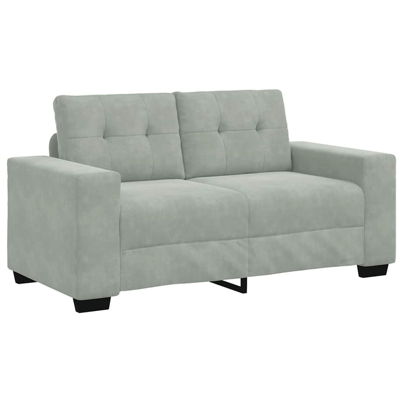 vidaXL világosszürke bársony loveseat kanapé 120 cm