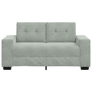 vidaXL világosszürke bársony loveseat kanapé 160x77x82 cm