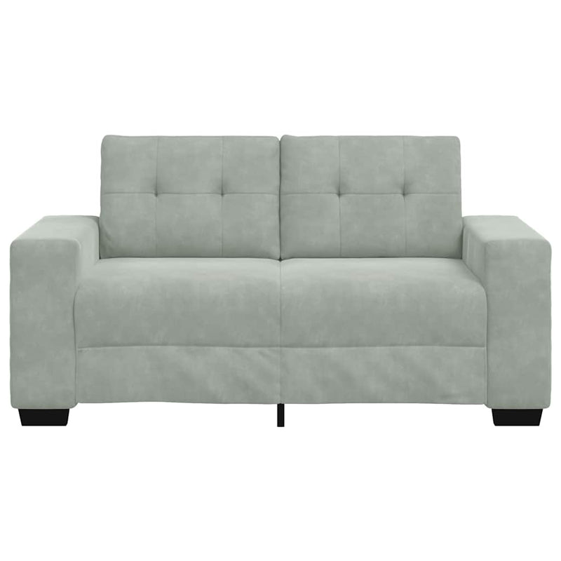 vidaXL világosszürke bársony loveseat kanapé 120 cm