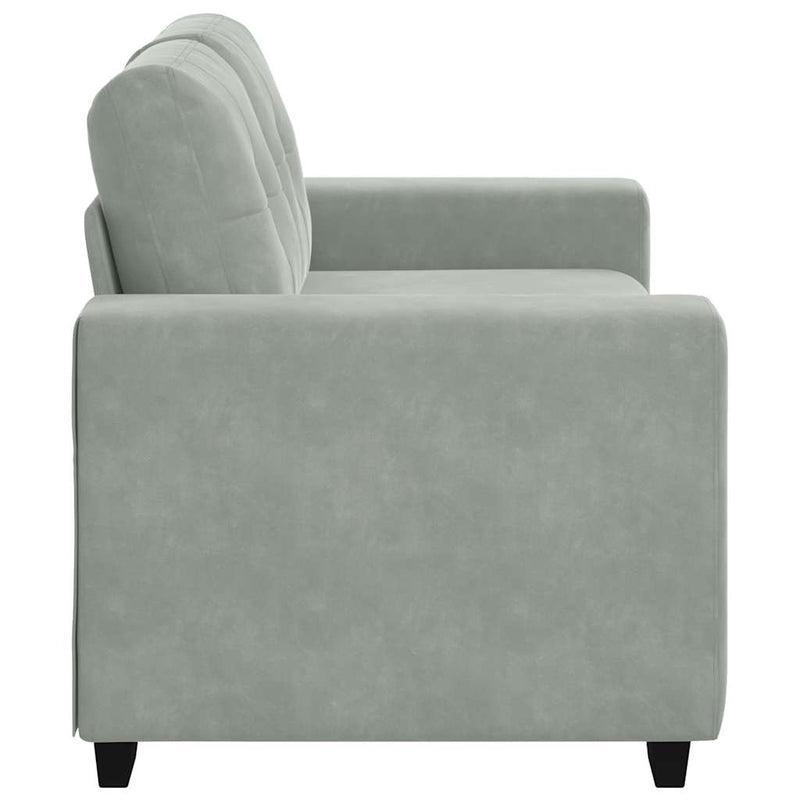 vidaXL világosszürke bársony loveseat kanapé 120 cm