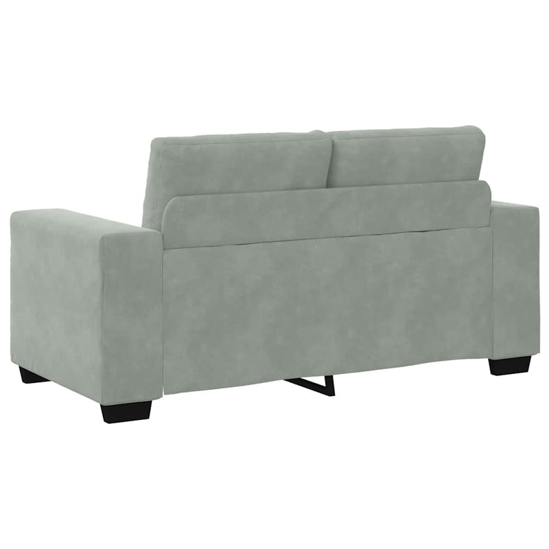 vidaXL világosszürke bársony loveseat kanapé 120 cm