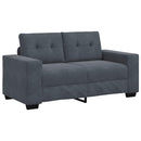 vidaXL sötétszürke bársony loveseat kanapé 160x77x82 cm