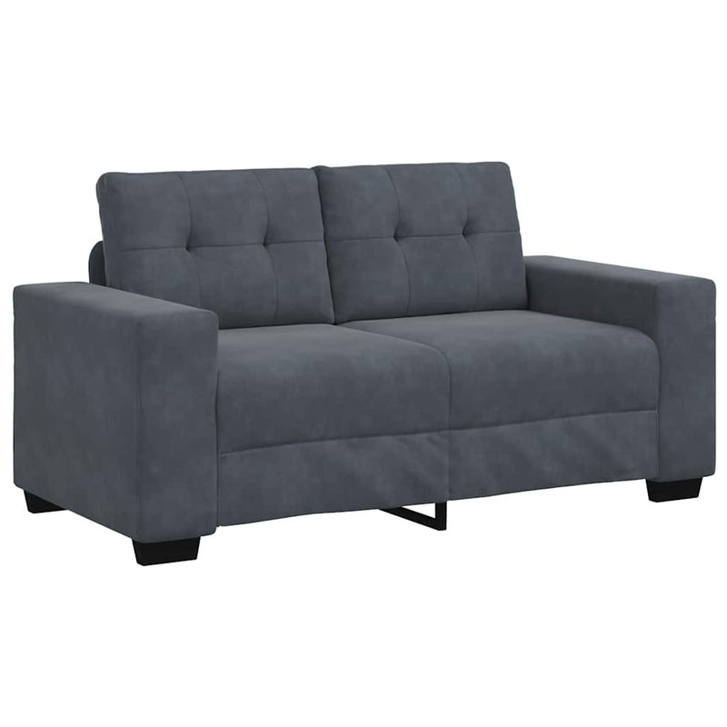 vidaXL sötétszürke bársony loveseat kanapé 120 cm